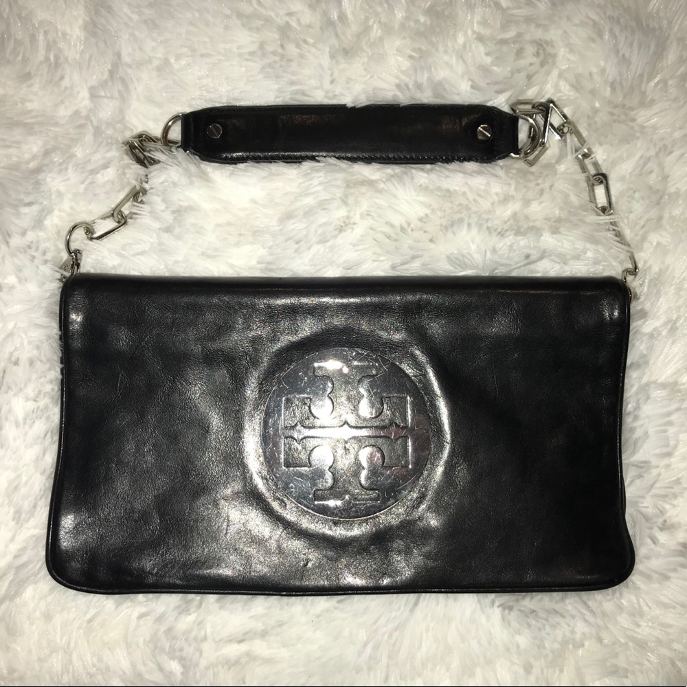 Like new black Tory Burch clutch purse